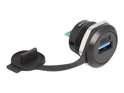 DELOCK USB 3.2 Gen 1 Typ-A zu PCB Einbaubuchse mit Staubschutzkappe - Vorderansicht