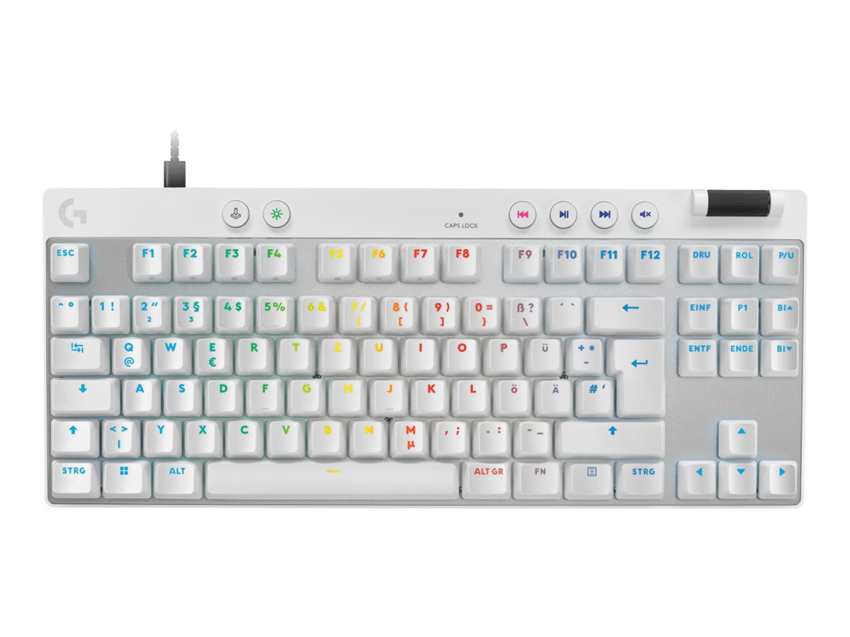 LOGITECH PRO X TKL RAPID White Tastatur - Vorderansicht