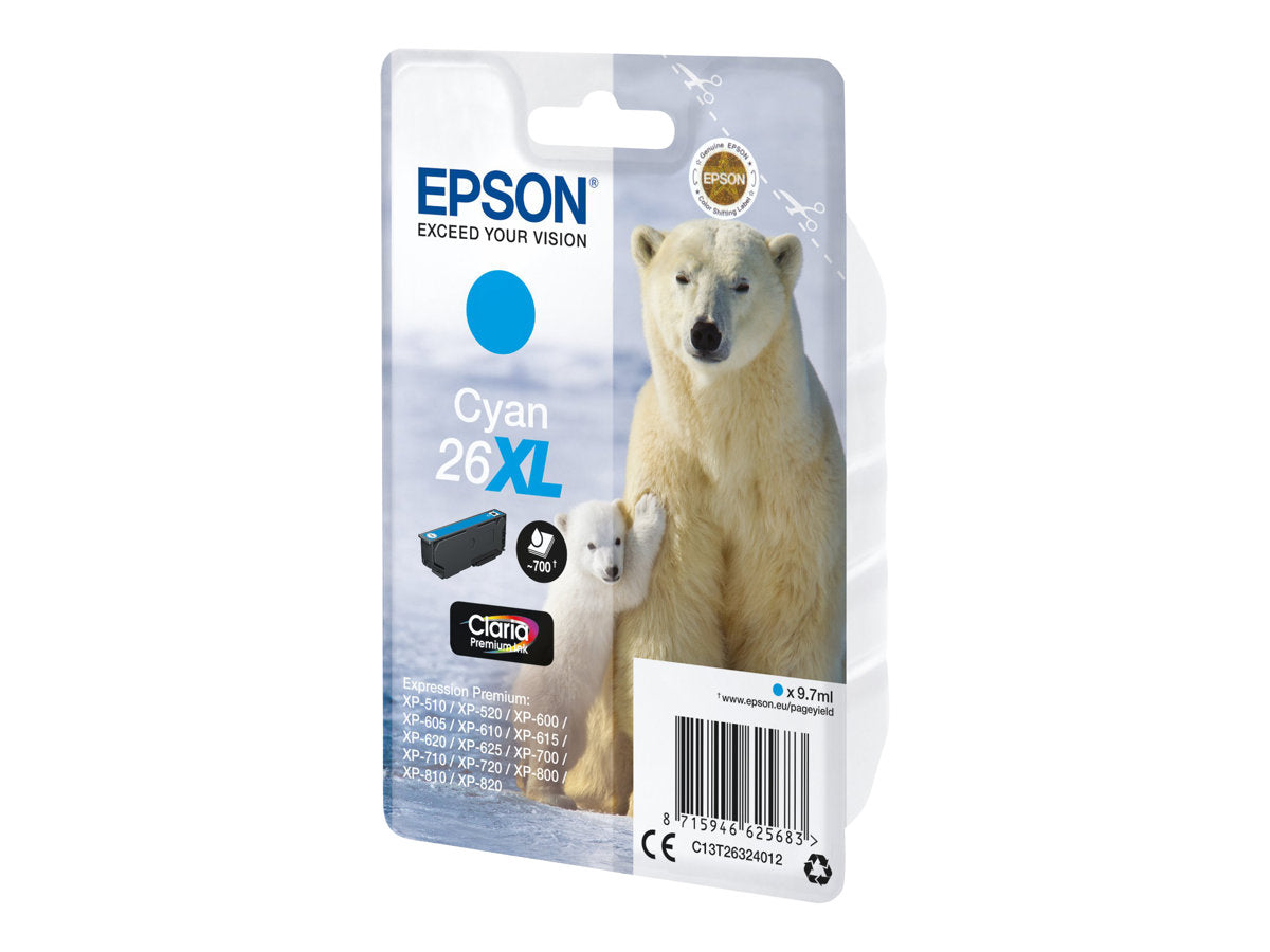 EPSON 26XL Tintenpatrone Cyan Verpackung