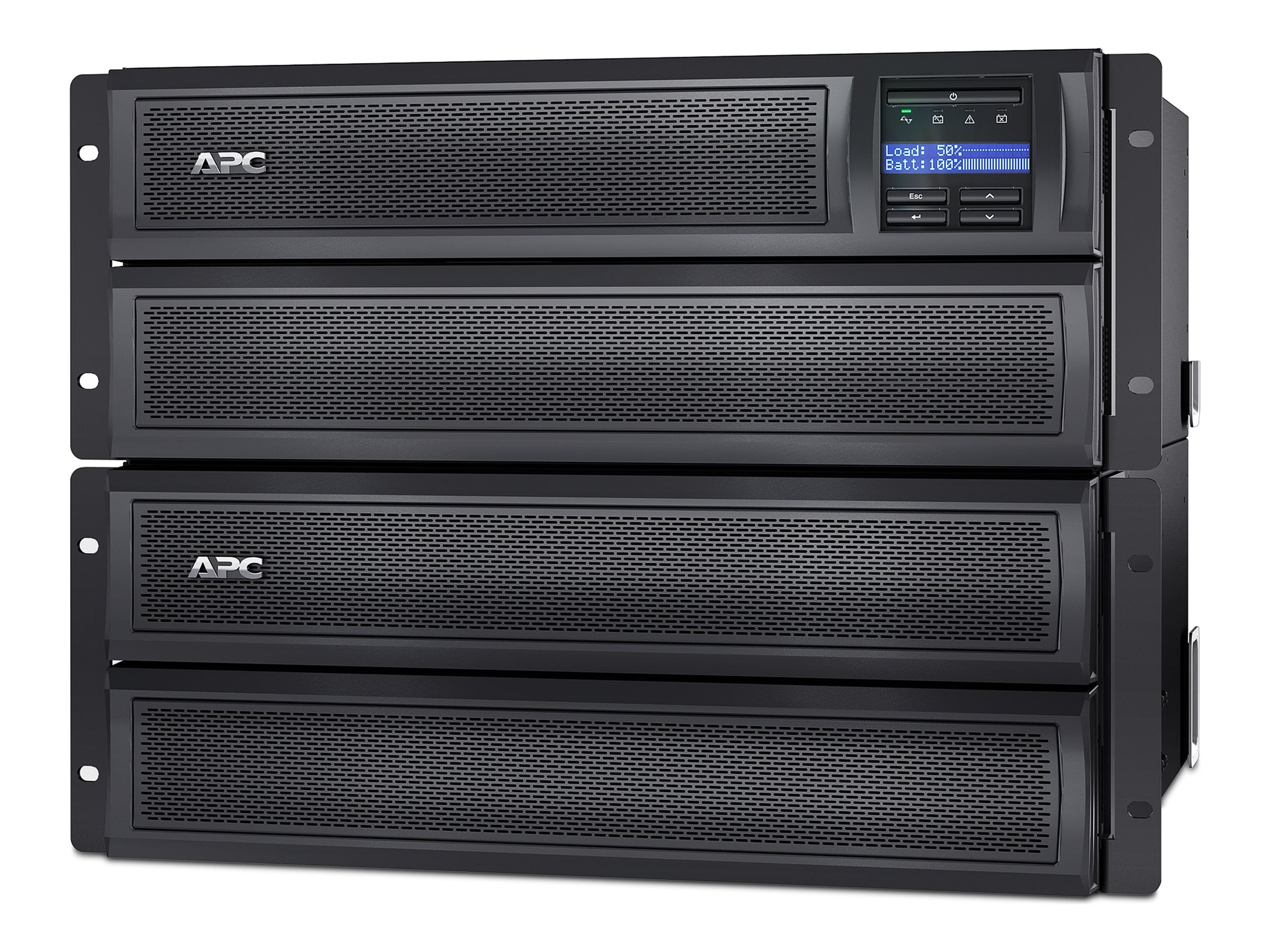 APC Smart-UPS X 3000 Rack/Tower LCD UPS Rack AC 208/230V 2700Watt 3000VA 1-phase RS-232 USB output connectors 12 4U Black
