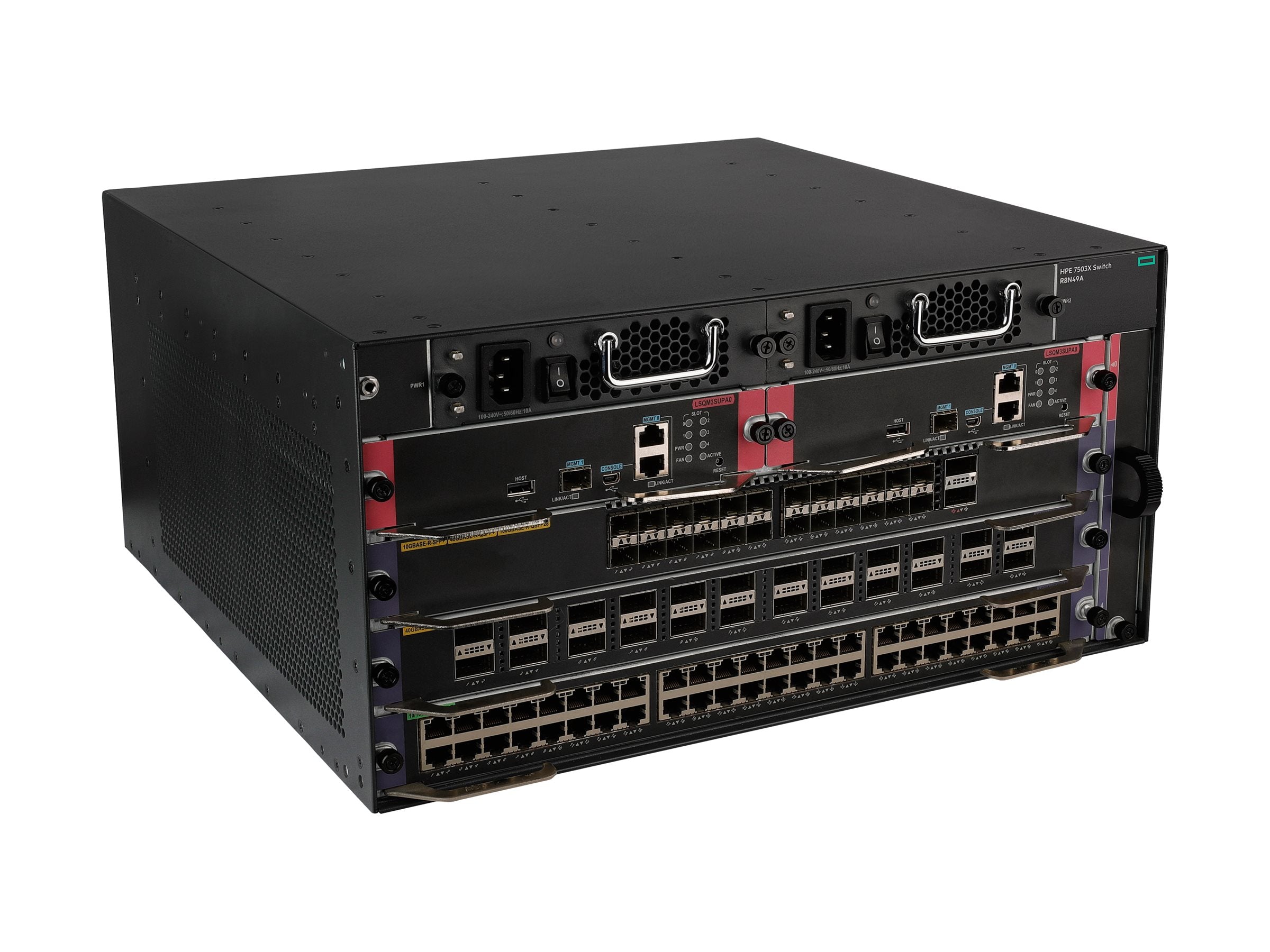 ARUBA HPE FlexNetwork 7503X Ethernet Switch Chassis Rückansicht
