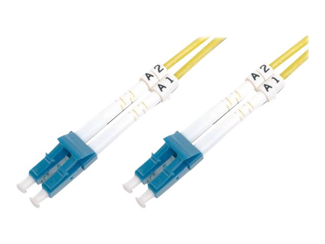 DIGITUS LWL Patchkabel LC (APC) zu LC (PC) Singlemode 09/125 Duplex Länge 2 m - Vorderansicht