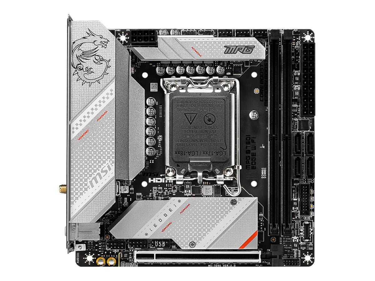 MSI MPG B760I EDGE WIFI LGA1700 mITX MB Vorderansicht