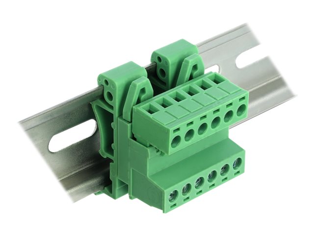 DELOCK Terminalblock Set für Hutschienen 6 Pin - Verpackung
