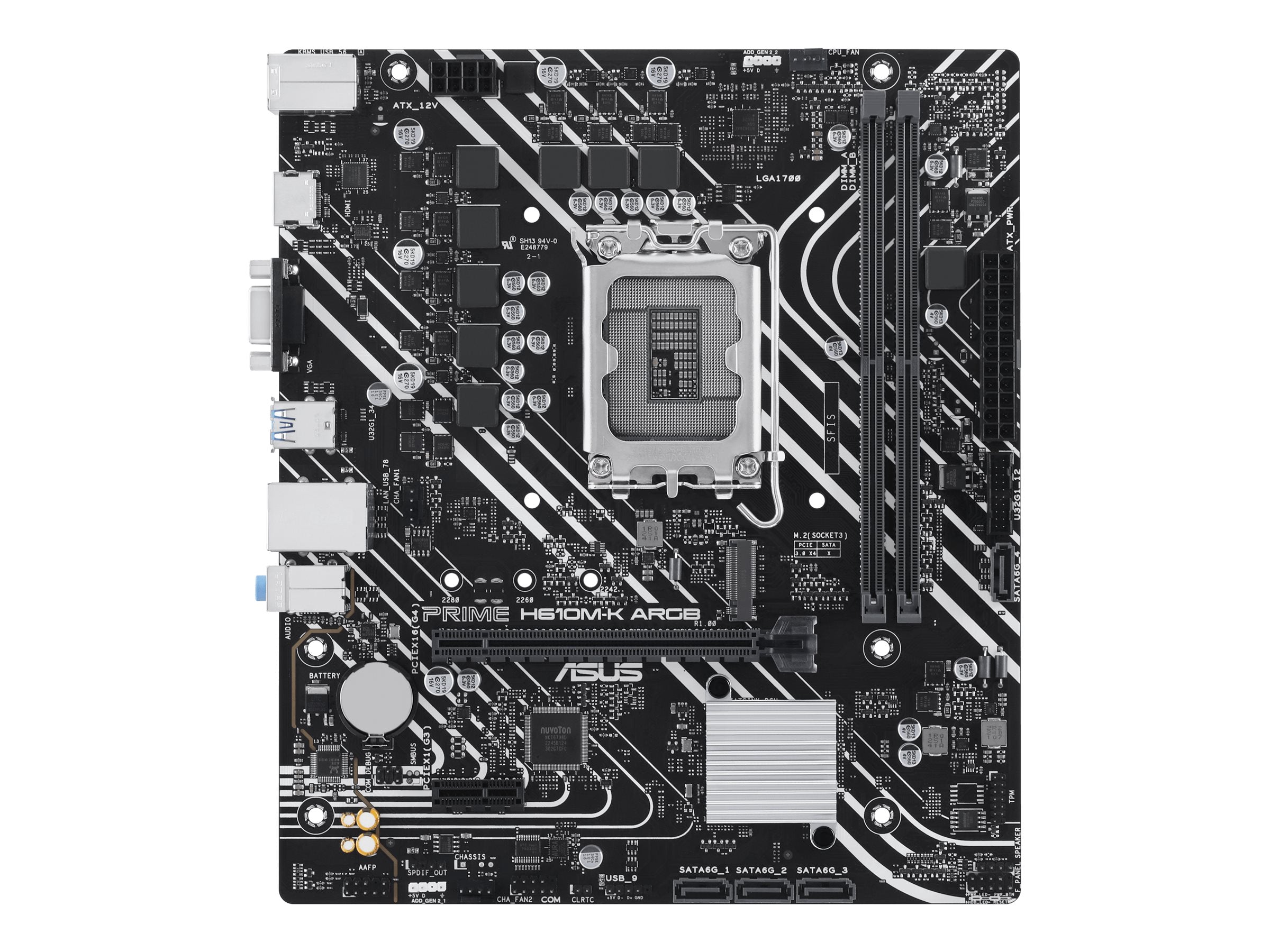 ASUS PRIME H610M-K ARGB Motherboard Vorderansicht
