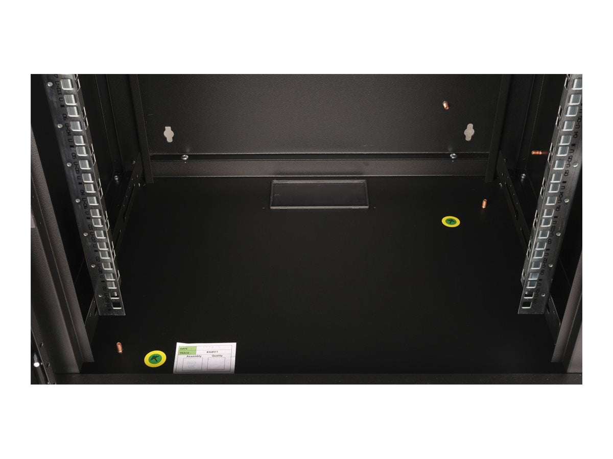 ROLINE Wandgehäuse Pro 48,26cm 19Zoll 9 HE 450x600 BxT schwarz - Innenansicht