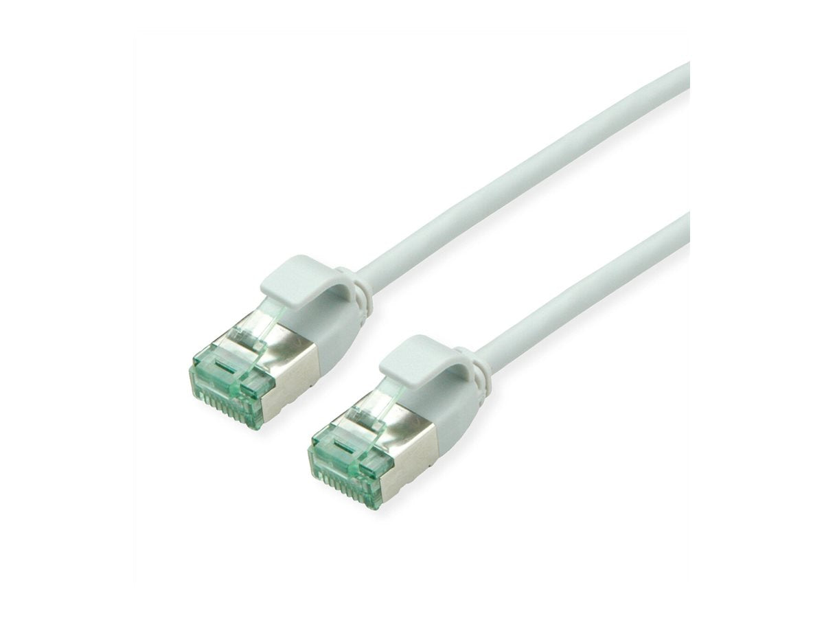 ROLINE RM U/FTP DataCenter Patchkabel Kat.6A Class EA slim grau 5m - Vorderansicht