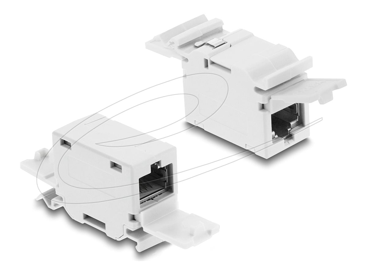 DELOCK RJ45 Kupplung Cat.6A Buchse zu Buchse Vorderansicht