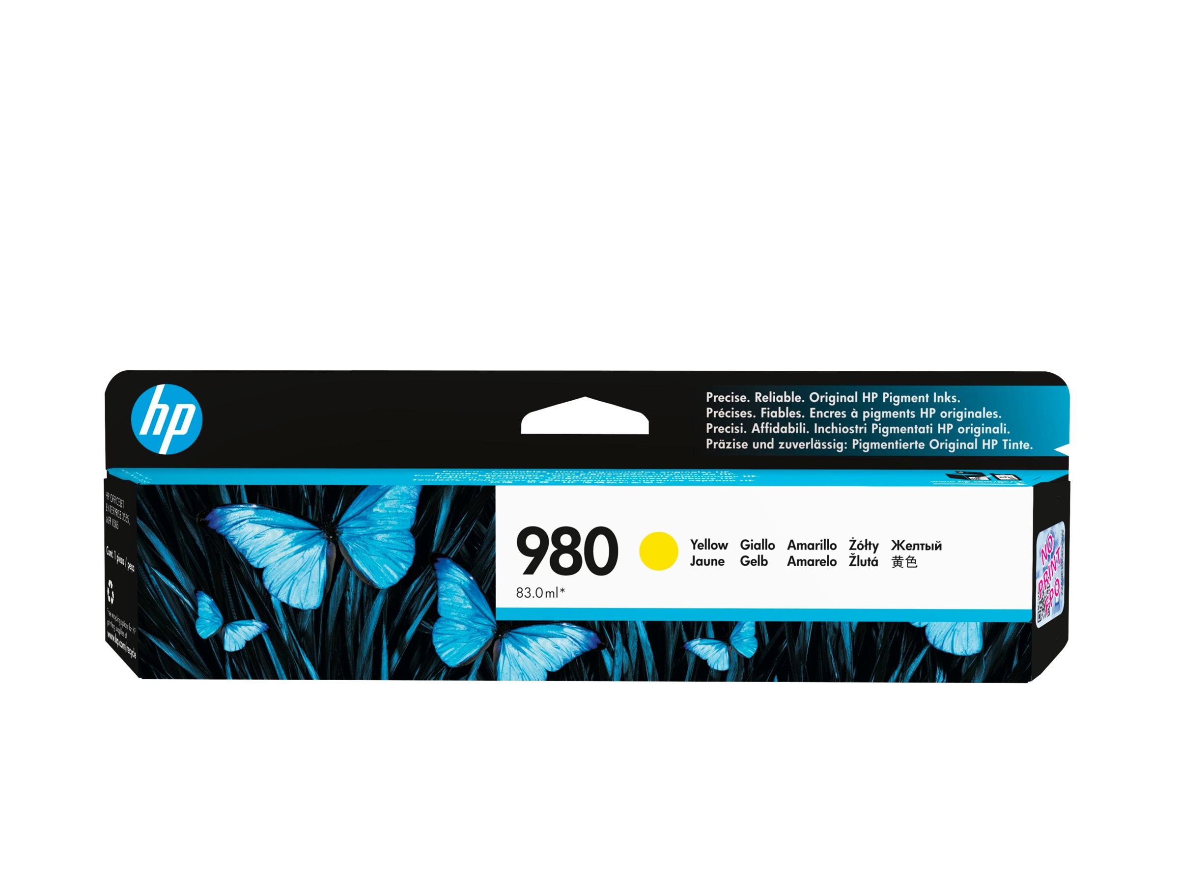 HP 980A original Ink cartridge D8J09A Gelb Verpackung