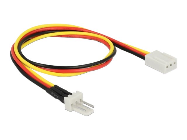 DELOCK Lüfter Stromkabel 3 Pin Stecker zu 3 Pin Buchse 30cm - Vorderansicht