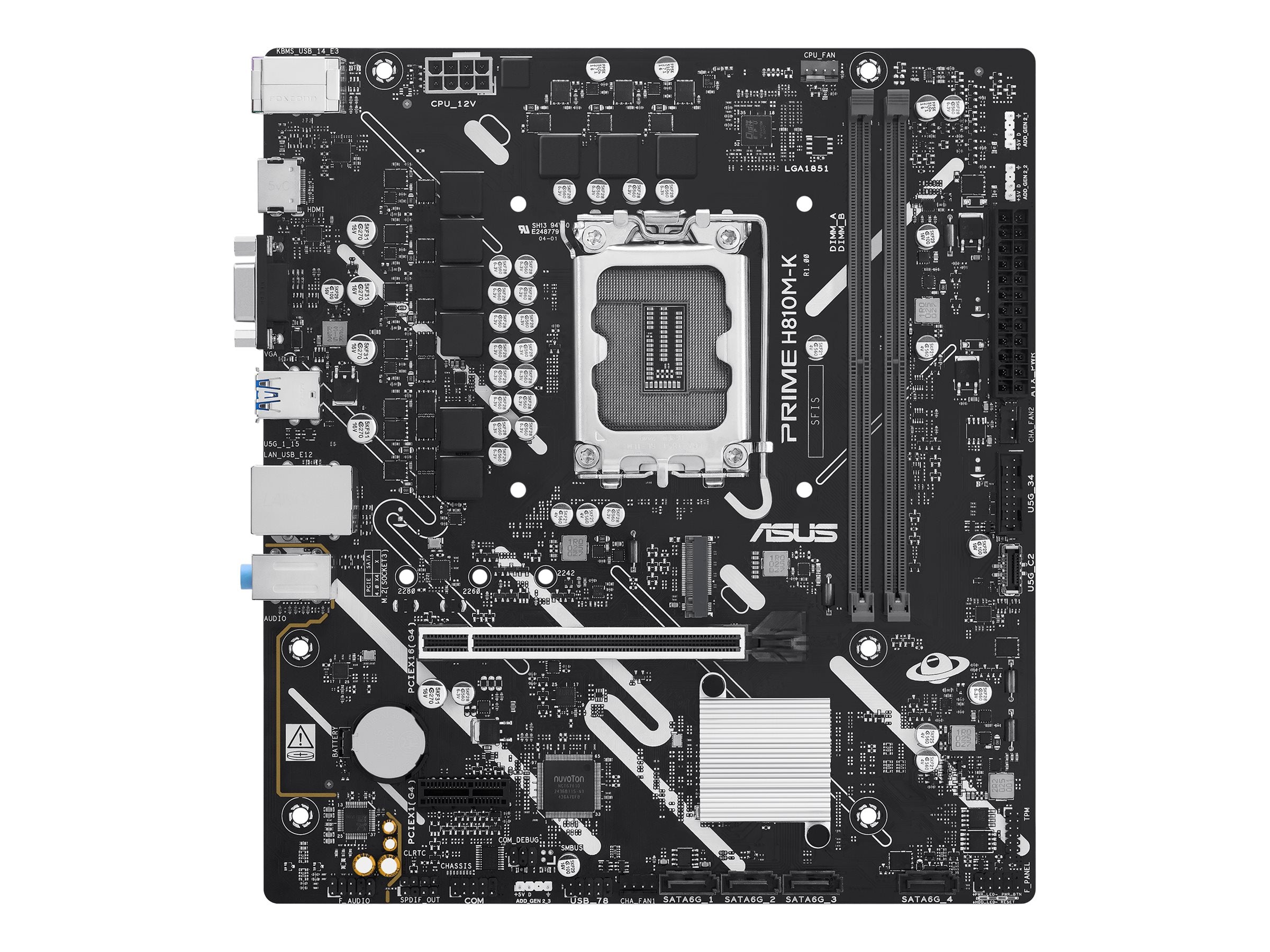 ASUS PRIME H810M-K Motherboard Vorderansicht