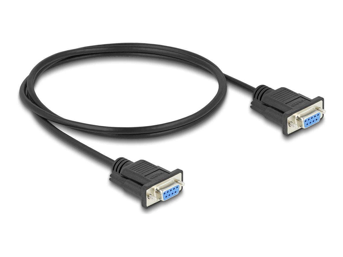 DELOCK Seriell Kabel RS-232 D-Sub9 Buchse zu Buchse 1m - Vorderansicht