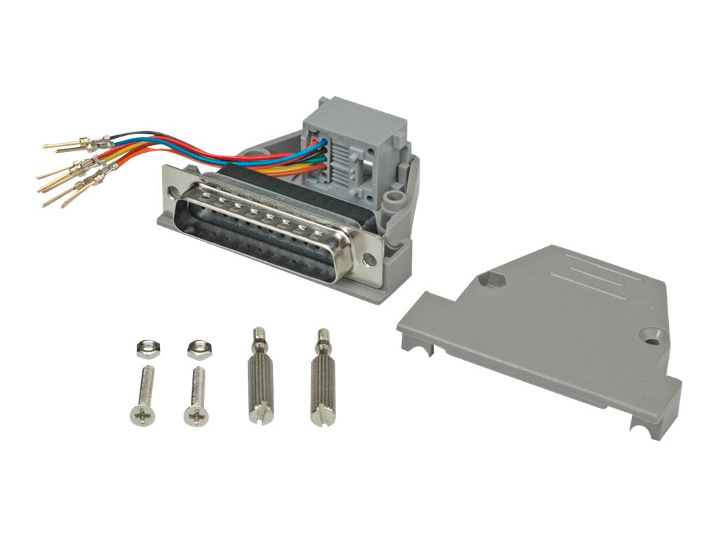 ROLINE DB25 Stecker-RJ45 Buchse 8P/8C 8Ltg. Vorderansicht