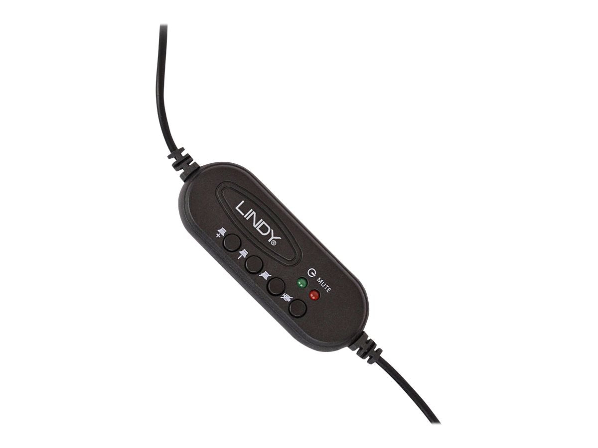 LINDY USB Stereo Headset mit Mikrofon - Vorderansicht