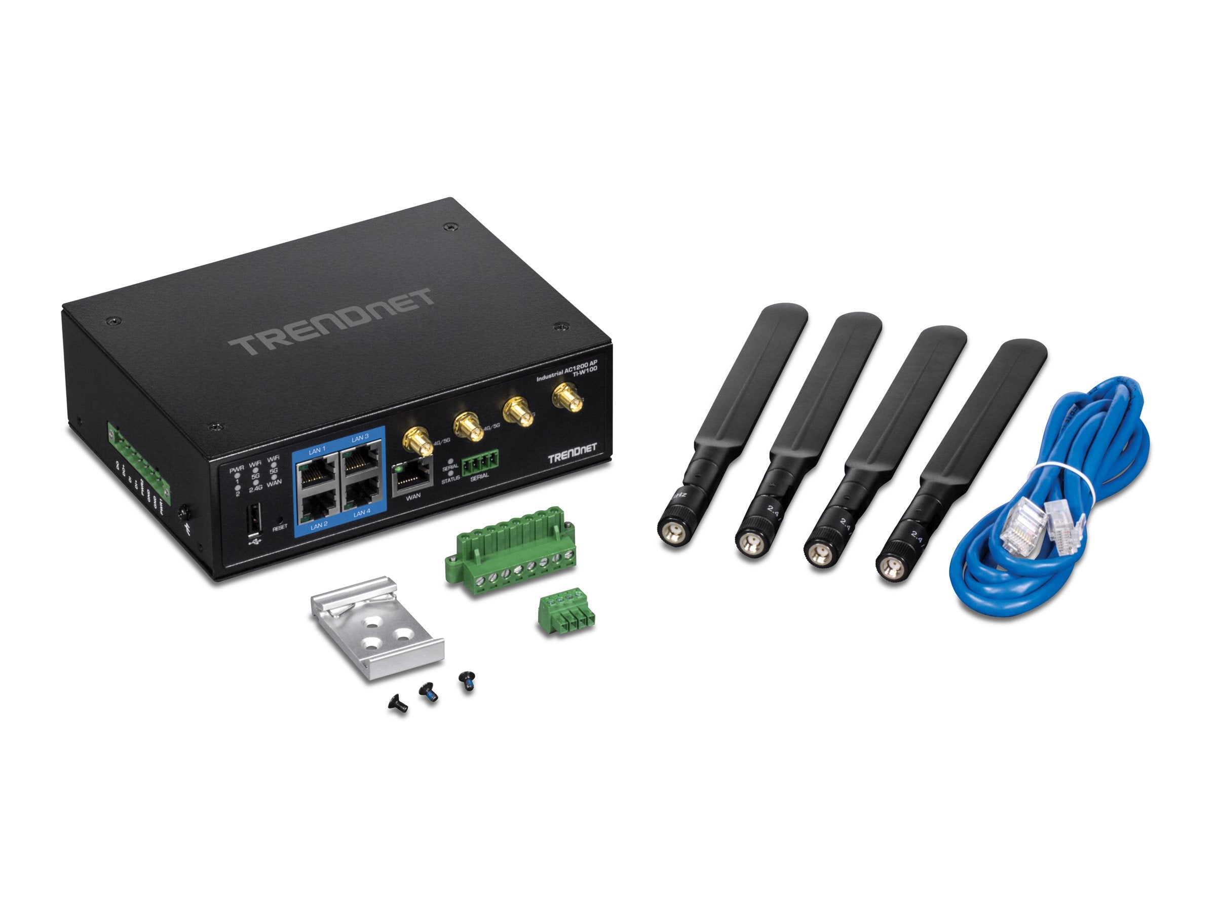 TRENDNET TI-W100 Industrial Router Vorderansicht