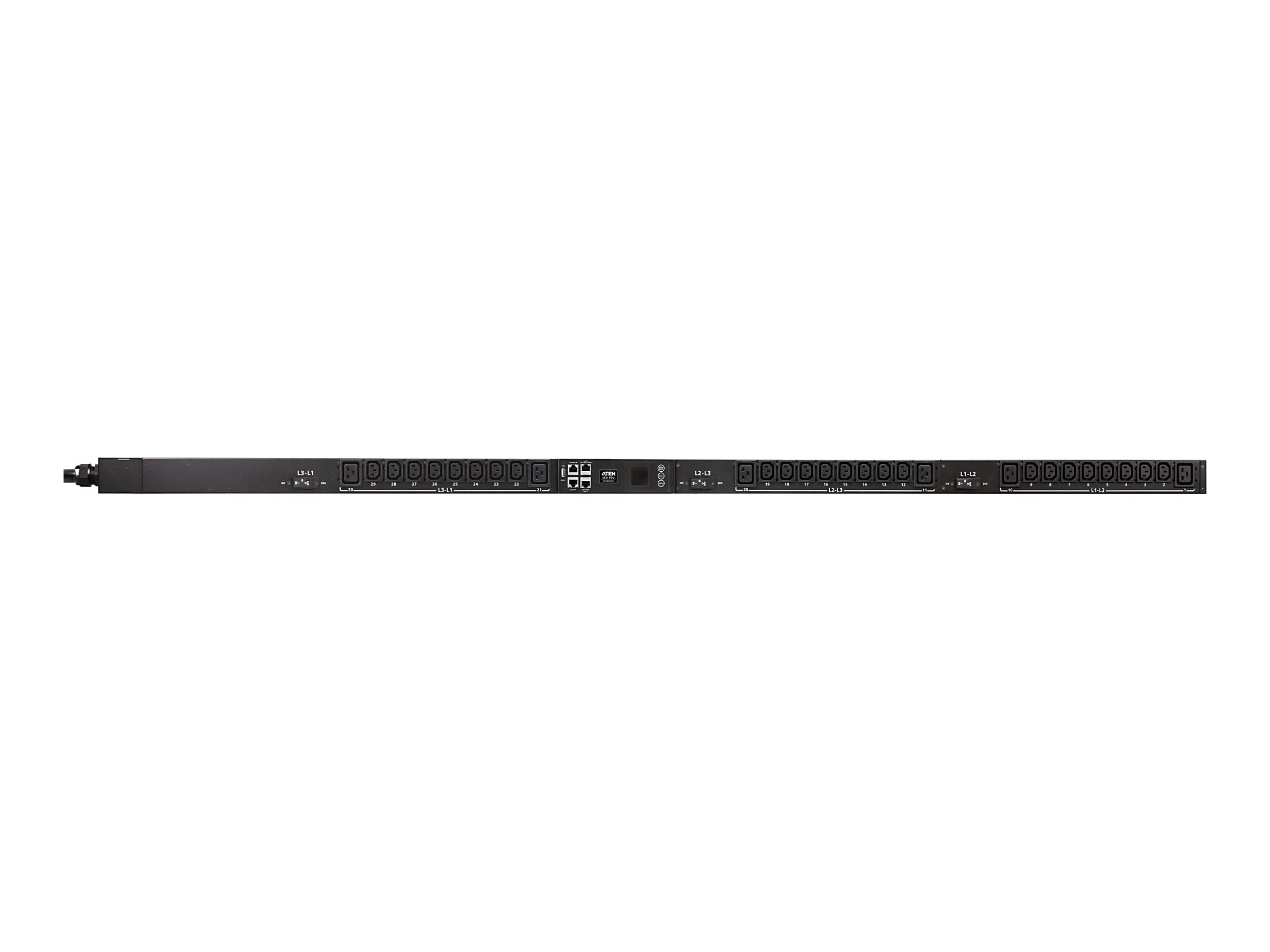 ATEN PG98330G 30 Port 3-Phasen PDU 32A - Vorderansicht
