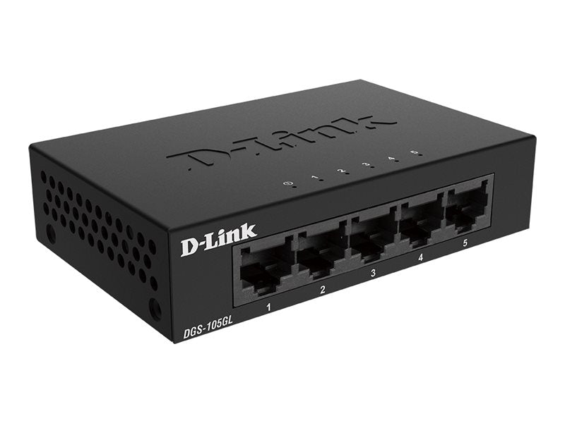 D-LINK DGS-105GL 5-Port Gigabit unmanaged Desktop Switch Detailansicht