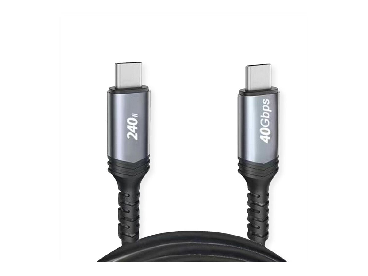 VALUE USB4 Gen3x2 Kabel C-C ST/ST 40Gbit/s 240W schwarz 1m - Verpackung