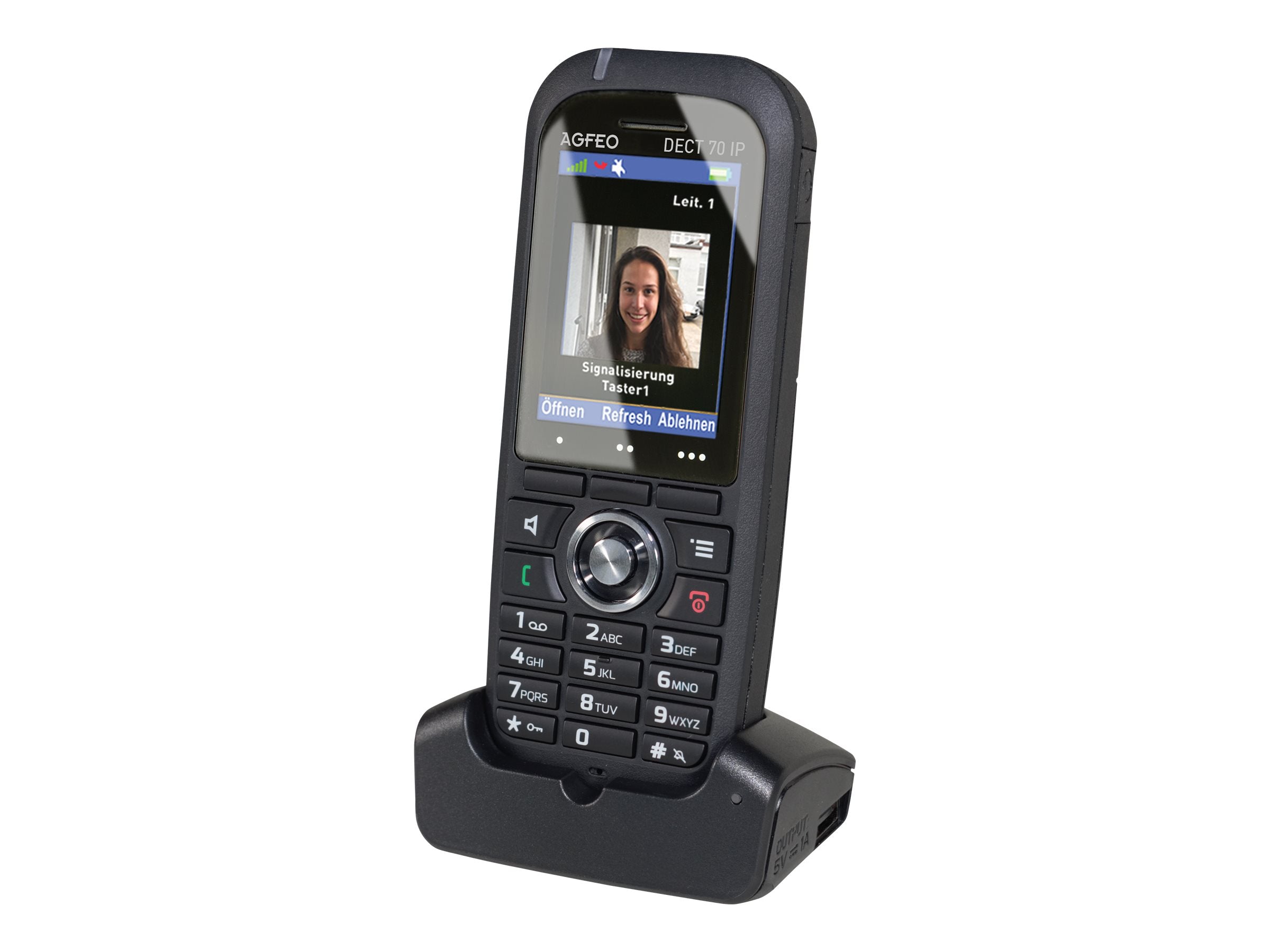 AGFEO DECT 70 IP schwarz Rückansicht