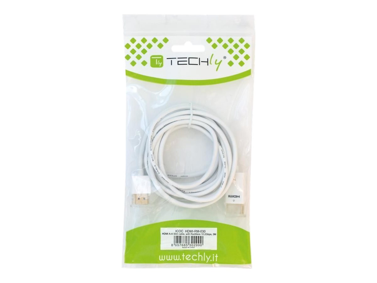 TECHLY HDMI High Speed Kabel Ultra Slim 3m Verpackung