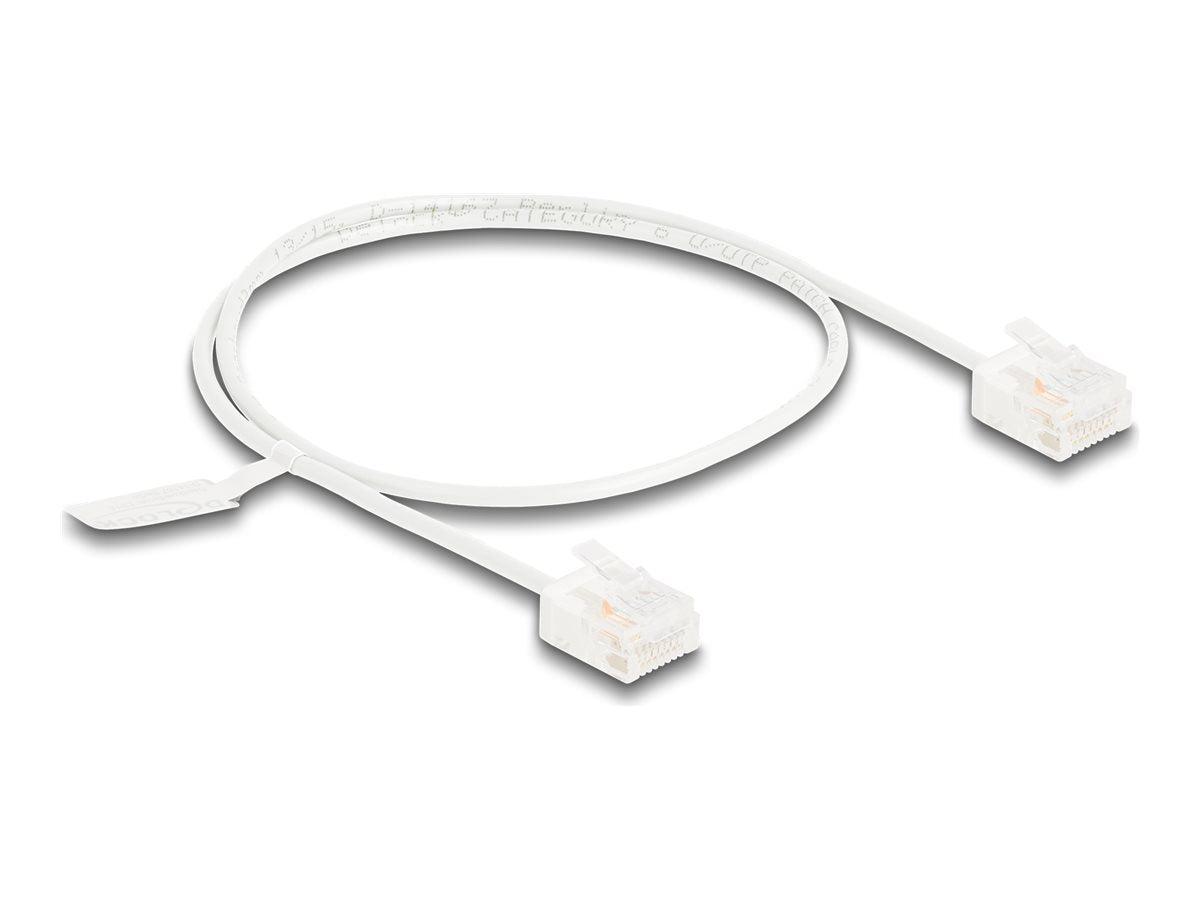 DELOCK RJ45 Netzwerkkabel Cat.6 UTP Ultra Slim 0,5m Vorderansicht