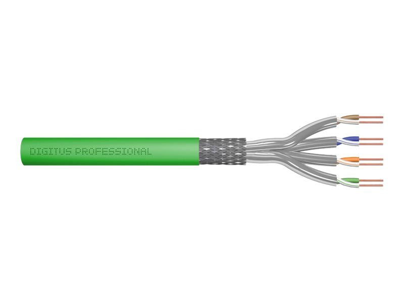 DIGITUS DK-1843-VH-1 CAT 8.2 S-FTP install. cable 2000MHz AWG 22/1 Dca 100m ring simplex green