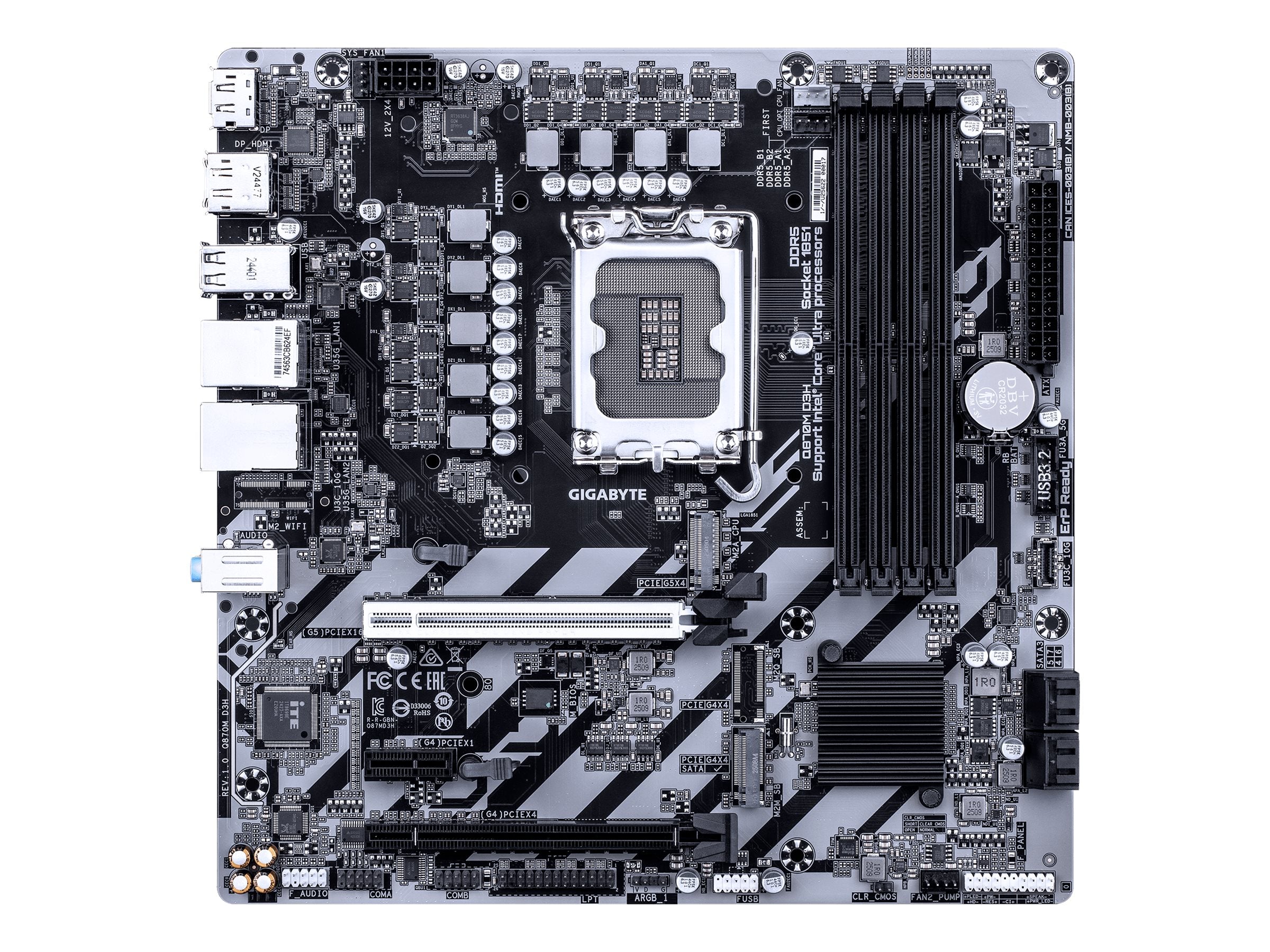 GIGABYTE Q870M D3H Motherboard Vorderansicht