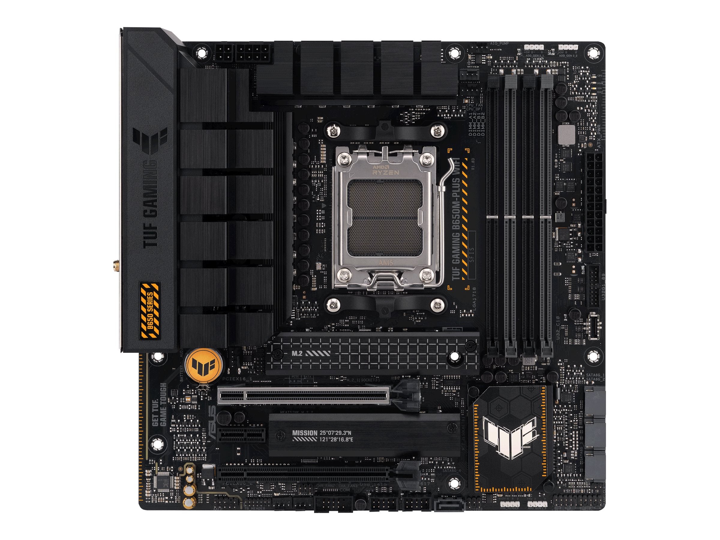 ASUS TUF GAMING B650M-PLUS AM5 DDR5 mATX MB Vorderansicht