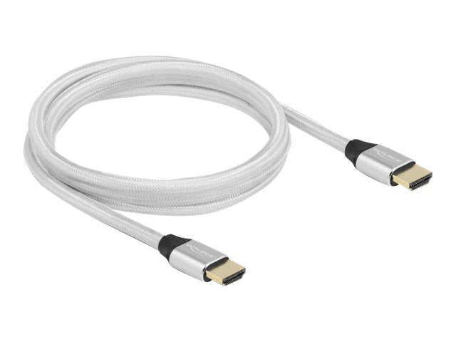 DELOCK Ultra High Speed HDMI Kabel 48 Gbps 8K 60Hz silber 2m zertifiziert