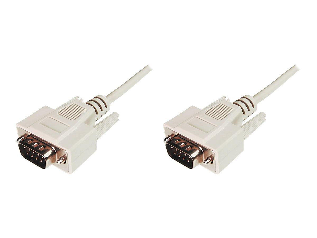 DIGITUS Datatransfer Anschlusskabel D-Sub9 St/St 2,0m Seriell vergossen - Vorderansicht