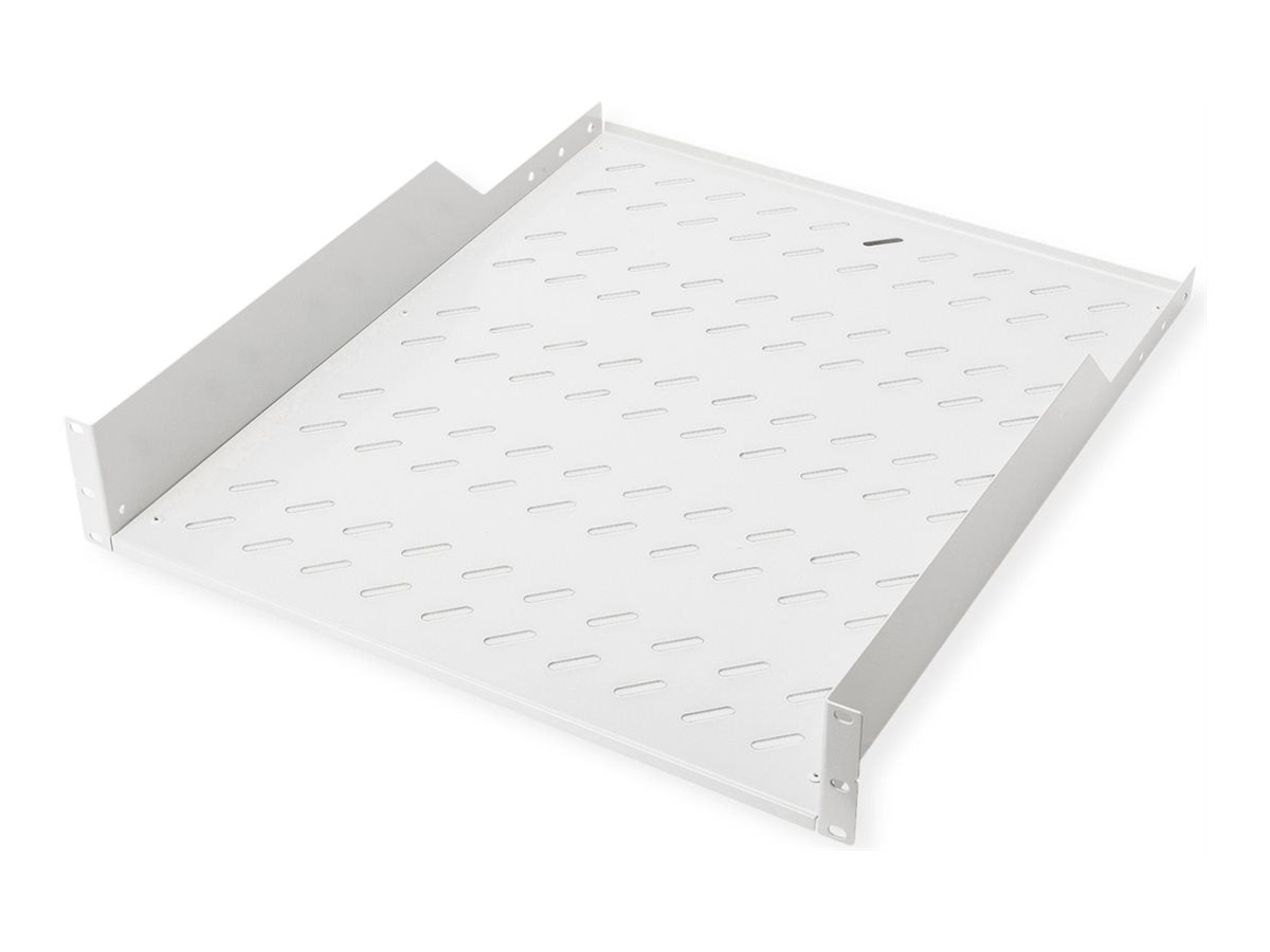 ROLINE Fachboden 48,26cm 19Zoll 2 HE 550 T 25kg Tragkraft grau - Vorderansicht
