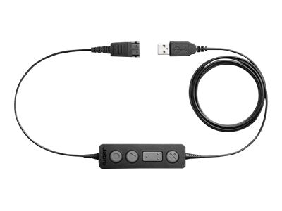 JABRA LINK 260 Headset adapter USB male to Quick Disconnect for BIZ 2300 Duo 2300 MS QD Mono 2300QD Mono 2400 Duo 2400 Mono Head