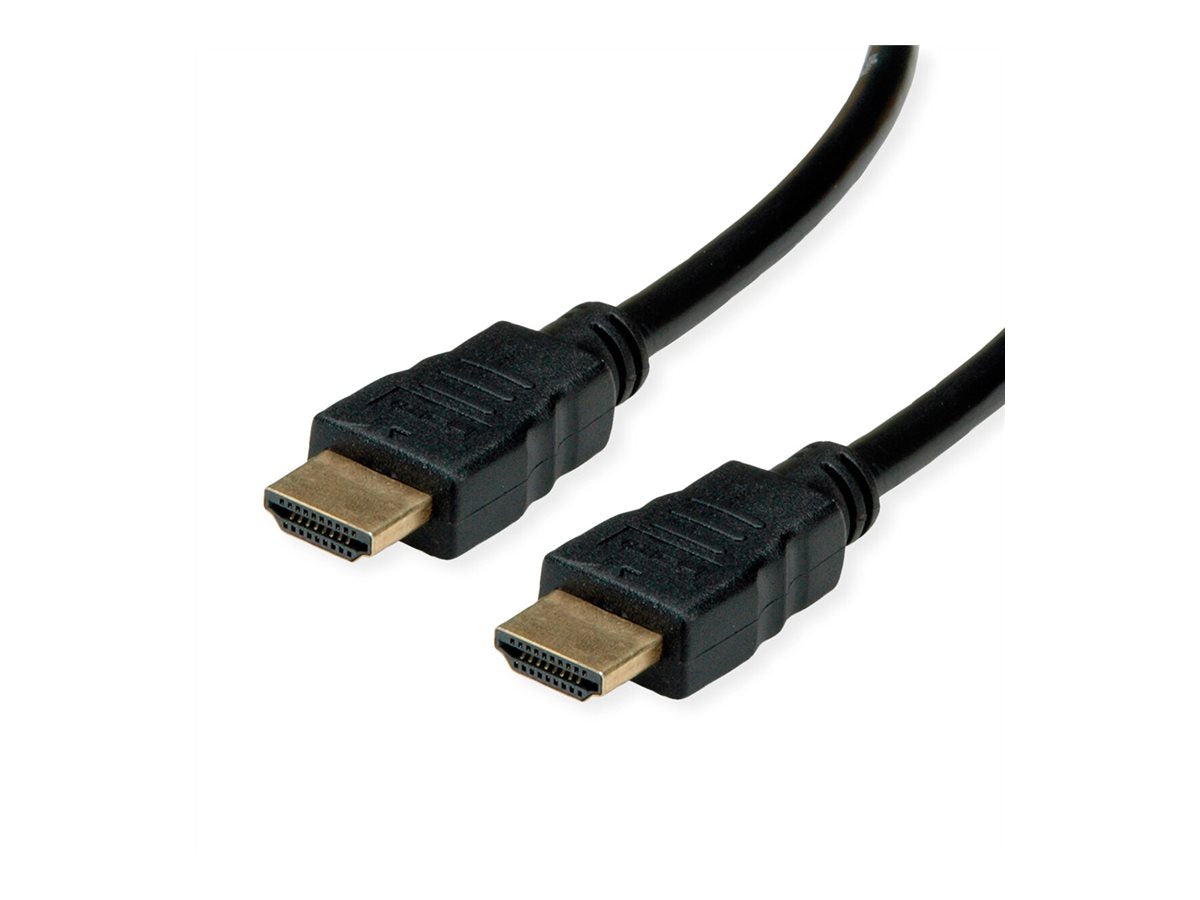 ROLINE RM HDMI High Speed Kabel mit Ethernet schwarz 2m - Vorderansicht