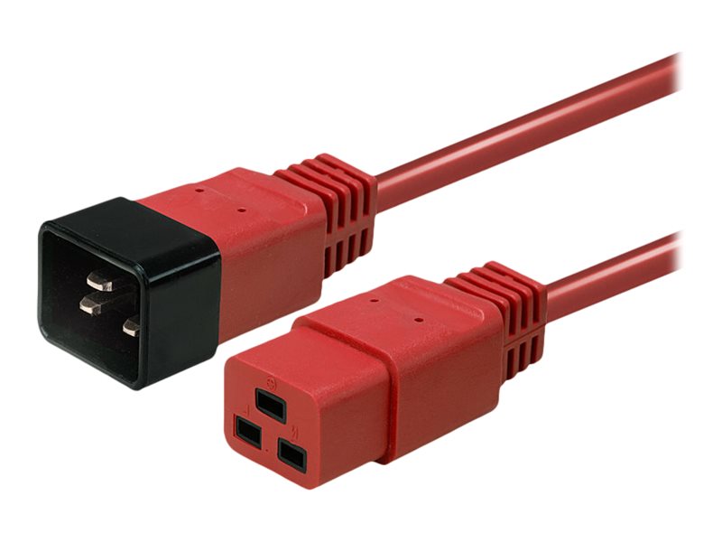 LINDY 1m IEC C19 auf IEC C20 Verlängerung rot - Anschlussansicht
