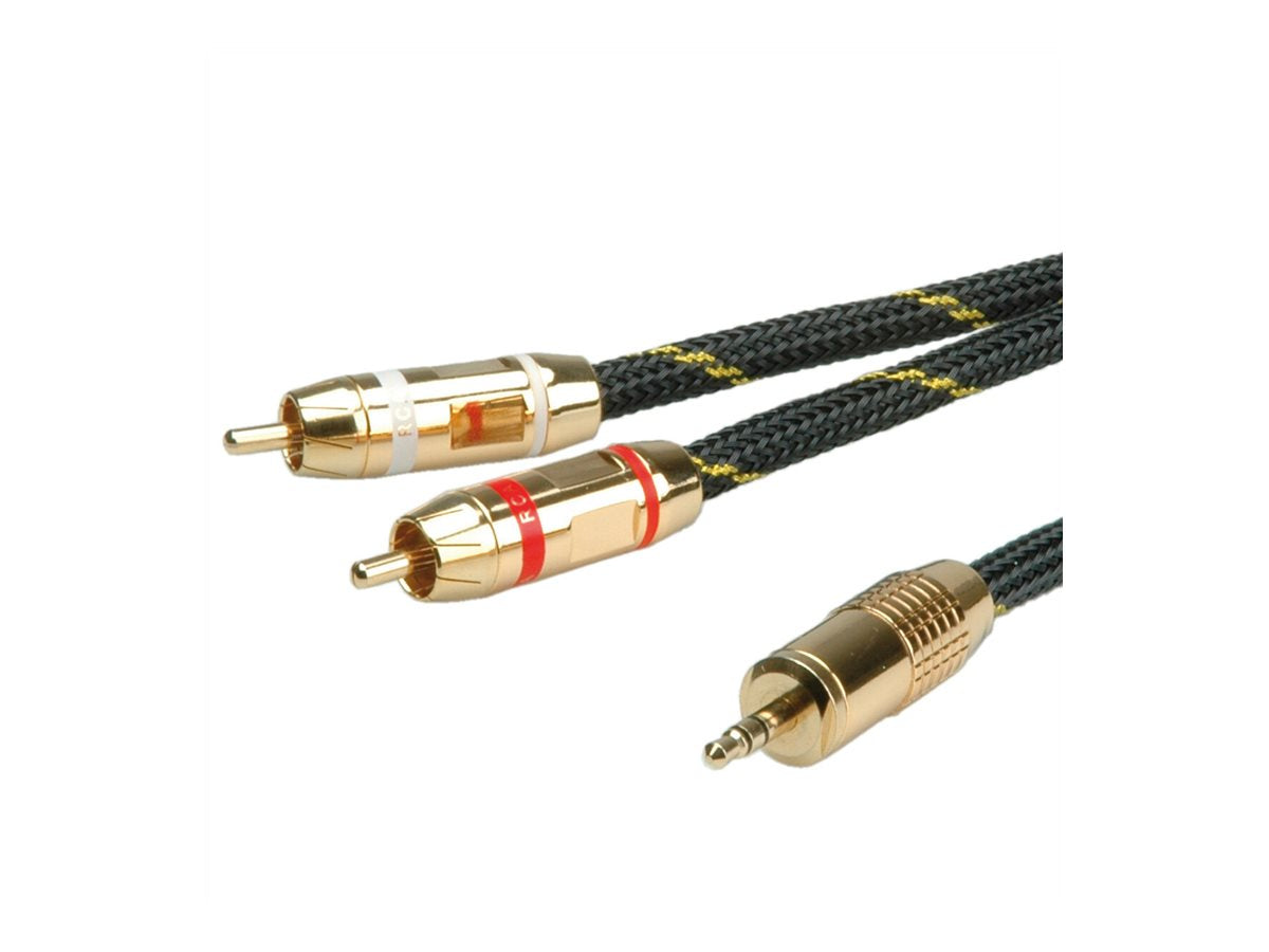 SECOMP ROLINE GOLD Kb 3,5mm-2xCinch ST/ST 10m Detailansicht