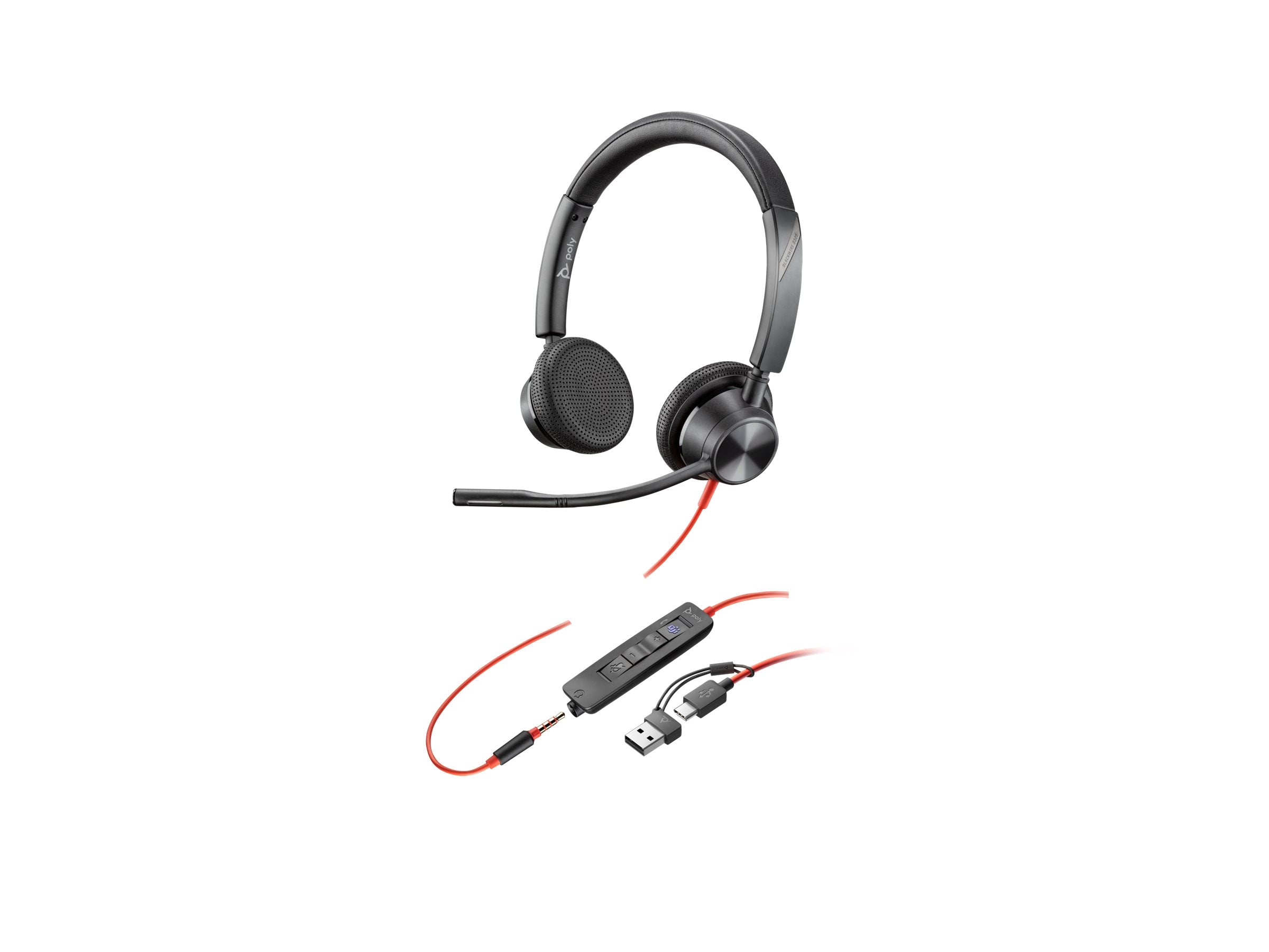 HP Poly Blackwire 3325 Stereo Headset - Vorderansicht