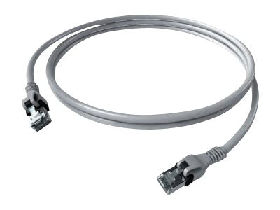 SACON DualBoot PushPull IP20 Patchkabel Kat.6 grau 2m - Vorderansicht