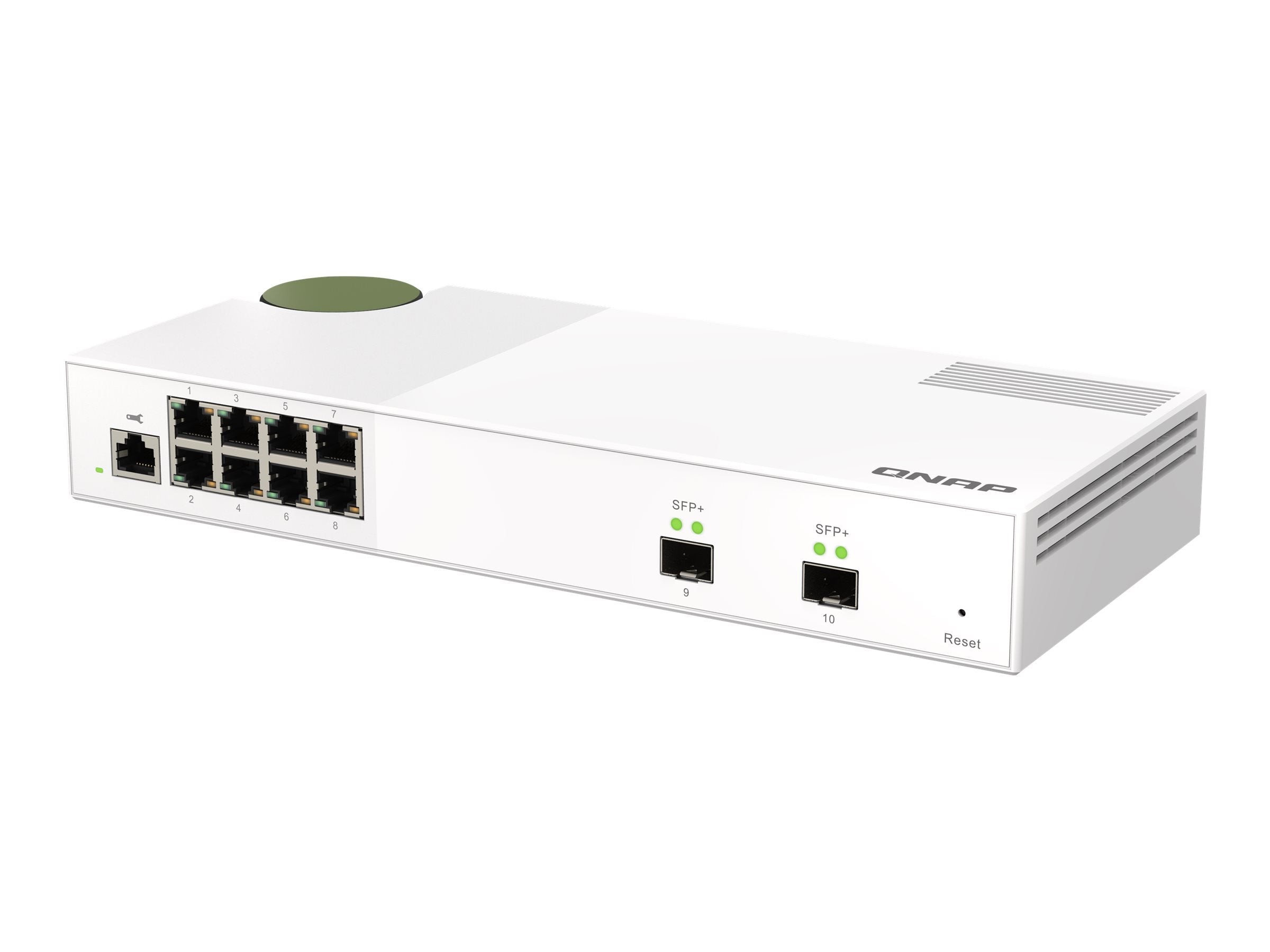 QNAP QSW-M2108-2S Detailansicht der Ports