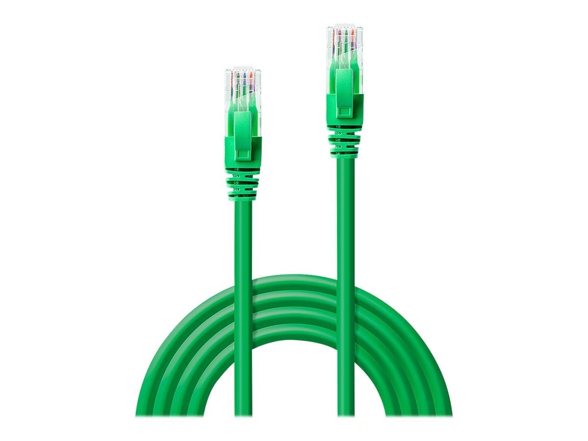 LINDY Cat.6 U/UTP Kabel, grün, 1m - Vorderansicht