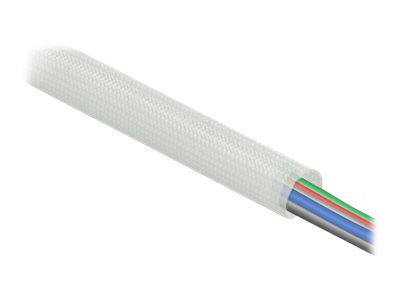 DELOCK Schutzschlauch Glasfasergeflecht 5 m x 6 mm weiss - Verpackung