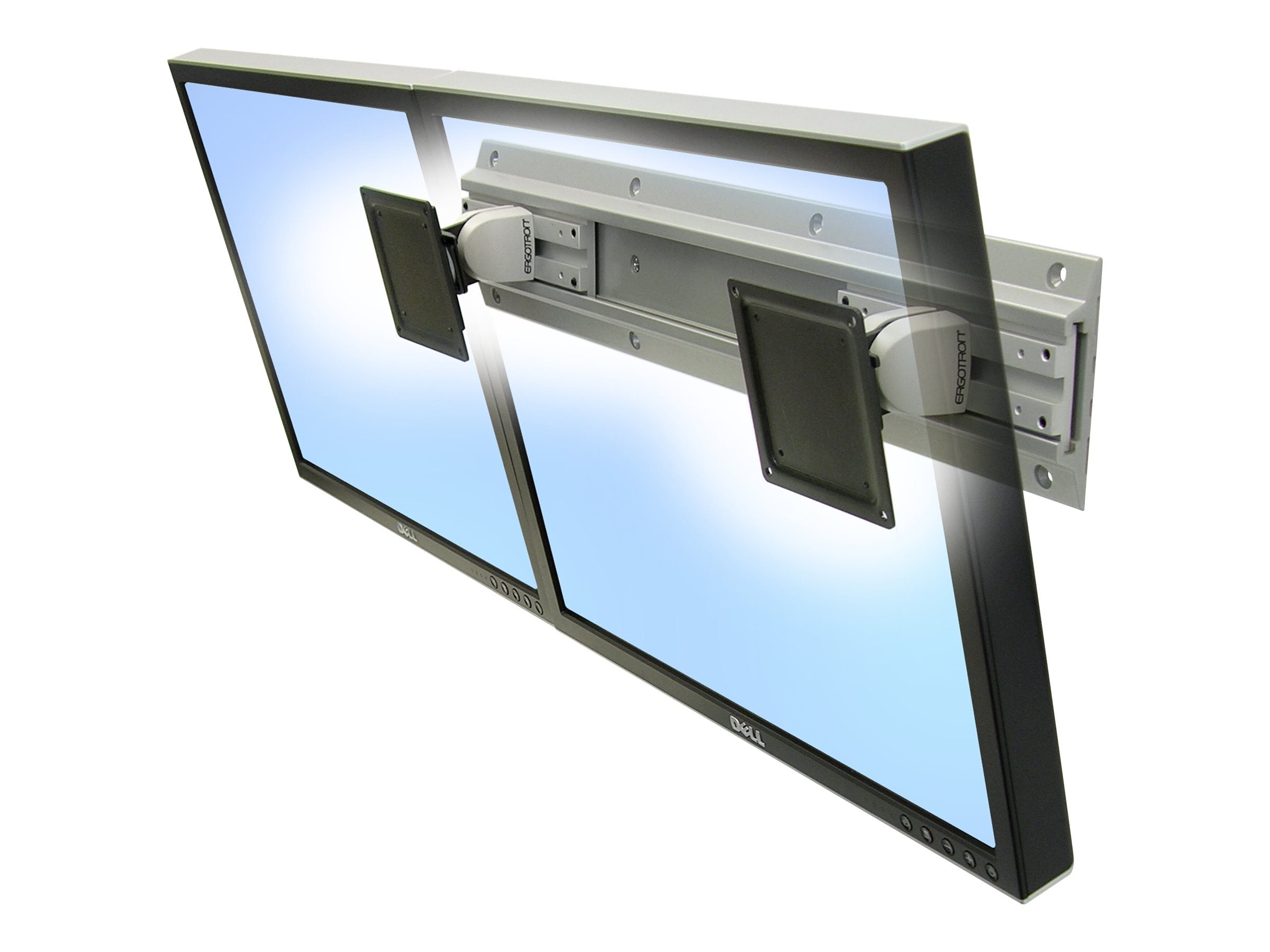 Vorderansicht der ERGOTRON Neo-Flex Wandhalterung Dual