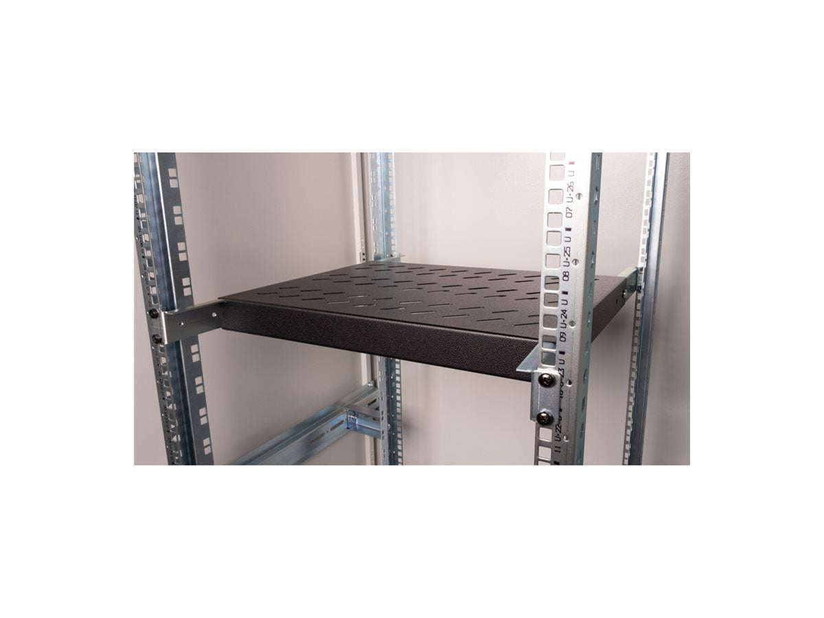 ROLINE Fachboden 48,26cm 19Zoll 1 HE 350 T 50 kg schwarz - Montageansicht