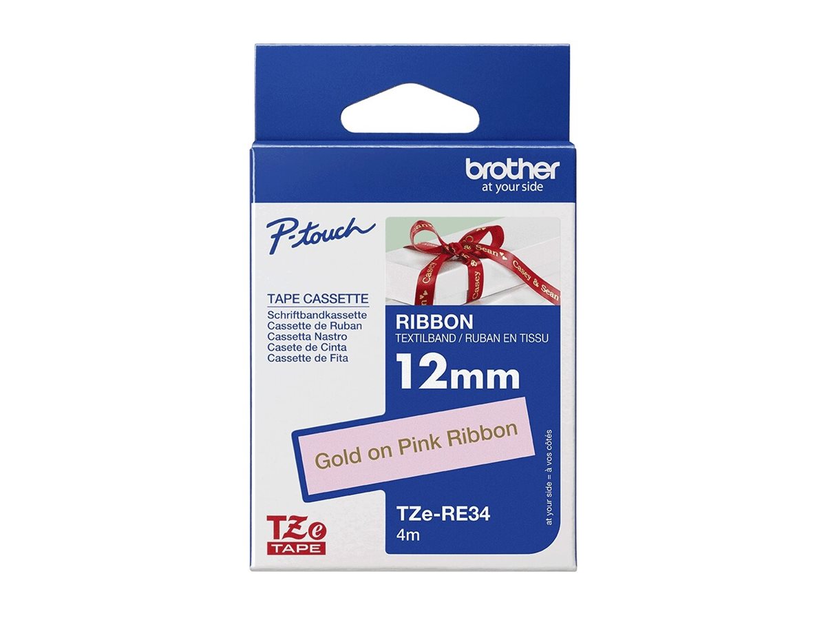 BROTHER TZe-RE34 P-touch textile Schriftband Vorderansicht
