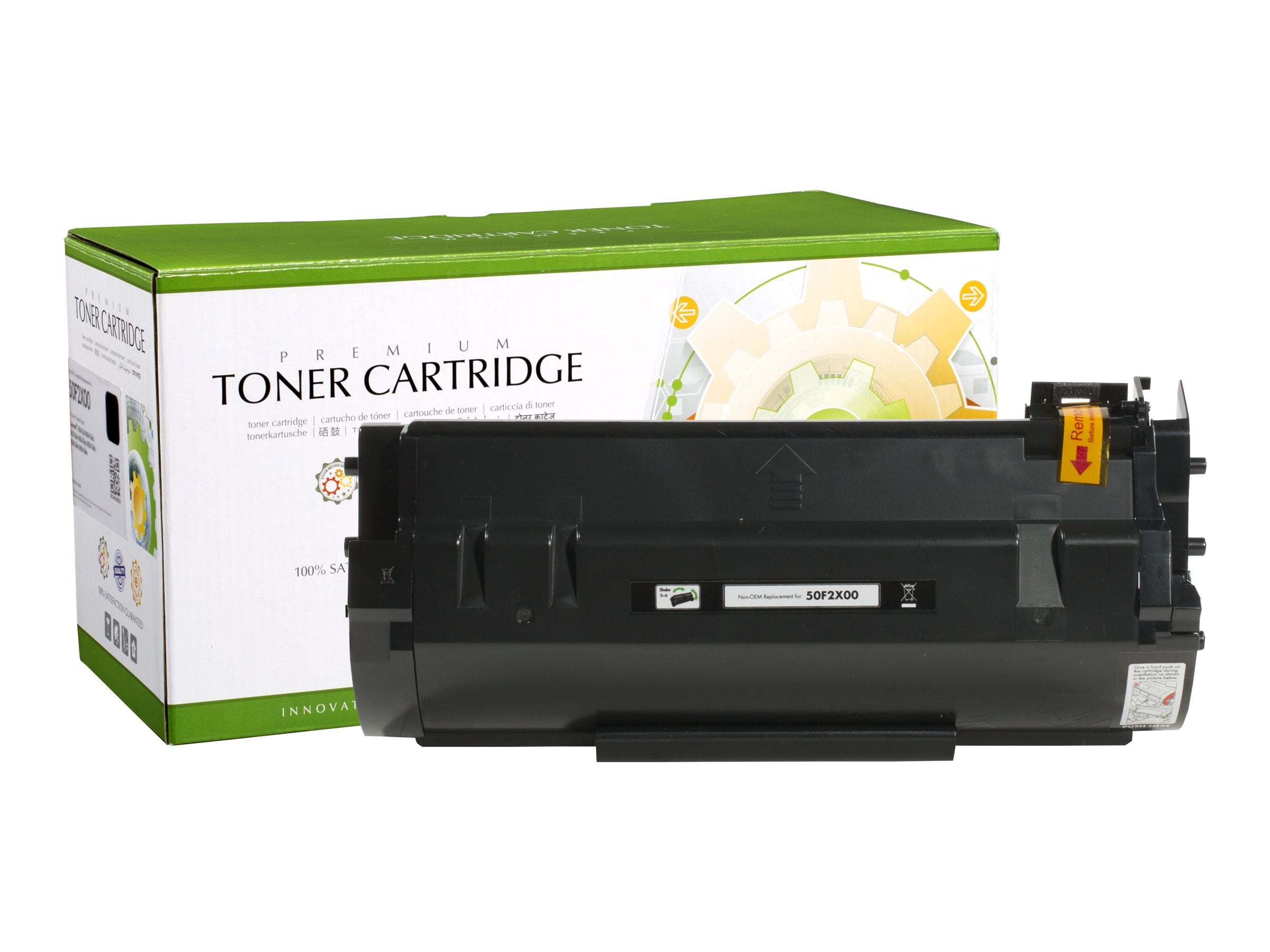 STATIC Toner cartridge compatible with Lexmark 50F2X00 black - Vorderansicht