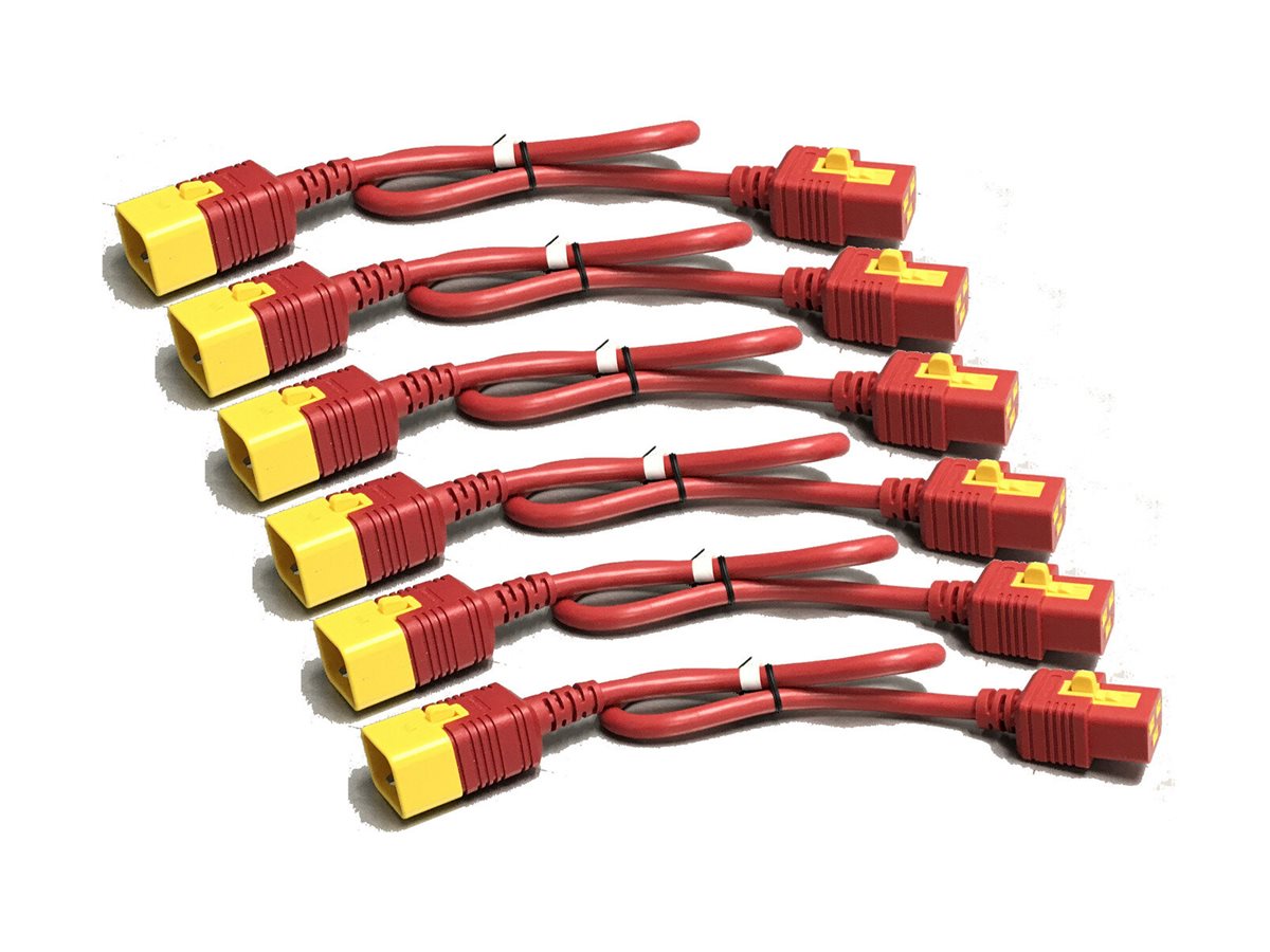 APC Power Cord Kit Power cable IEC 60320 C19 to IEC 60320 C20 16 A 61cm red pack of 6