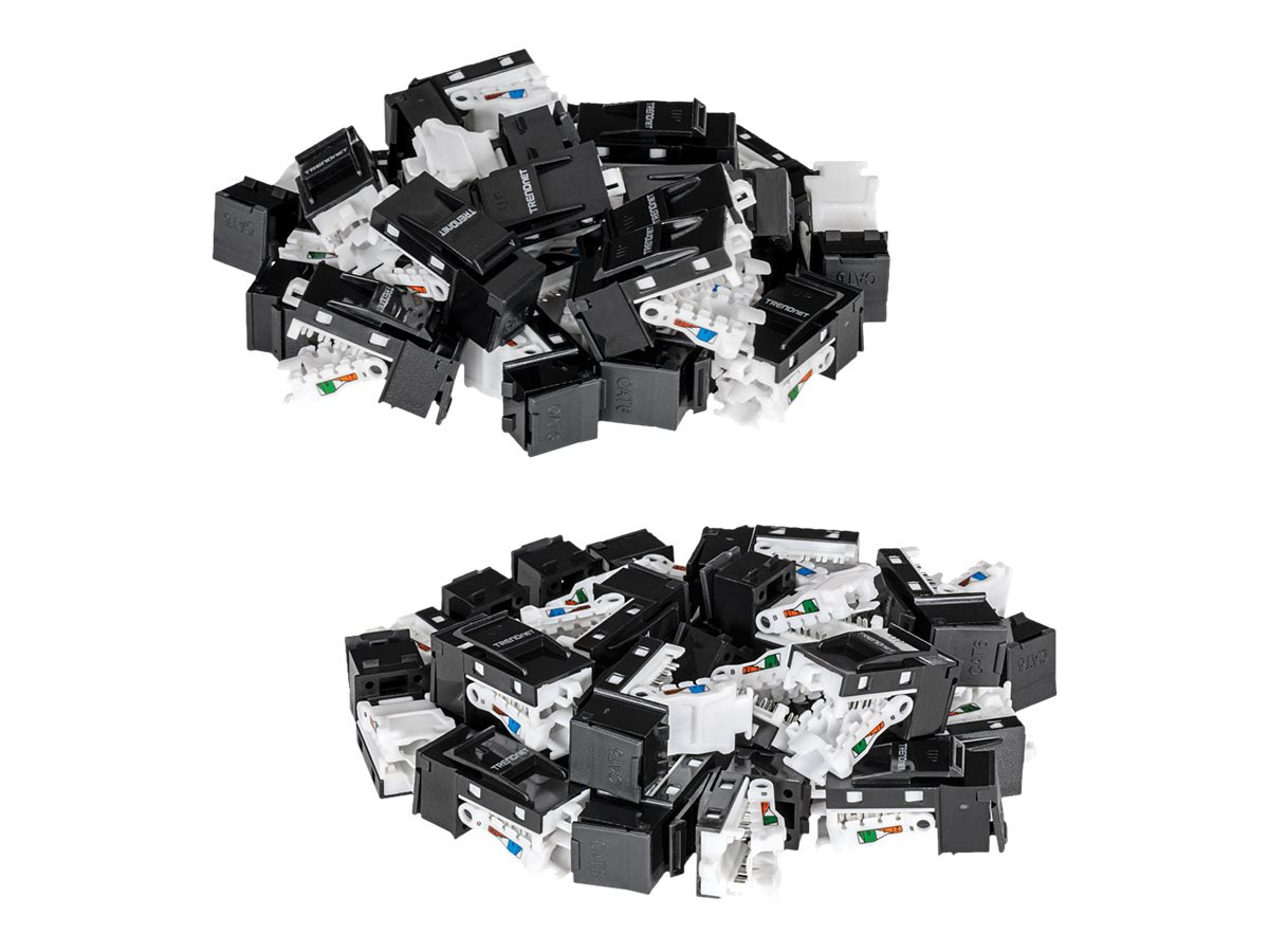 TRENDNET TC-K50C6BK Cat6 RJ-45 Keystone 50er Pack Vorderansicht