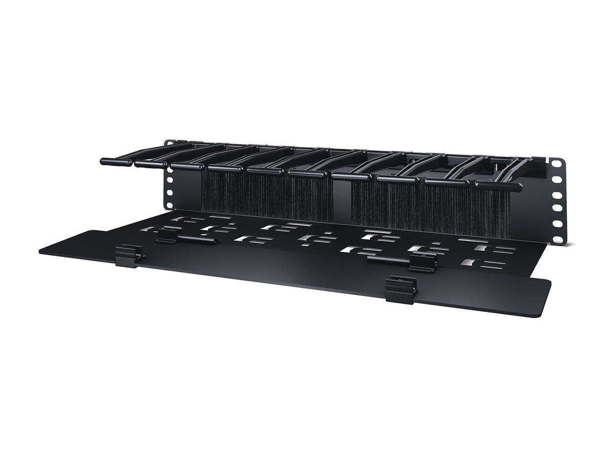 APC Horizontaler Kabelmanager 2HE mit Abdeckung - Seitenansicht