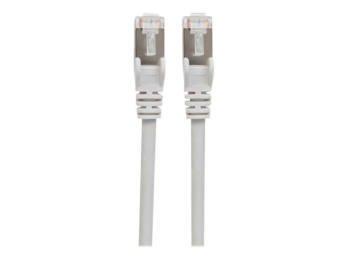 INTELLINET Netzwerkkabel Cat6A S/FTP CU LS0H 7,5m Grau RJ-45 Stecker Vorderansicht