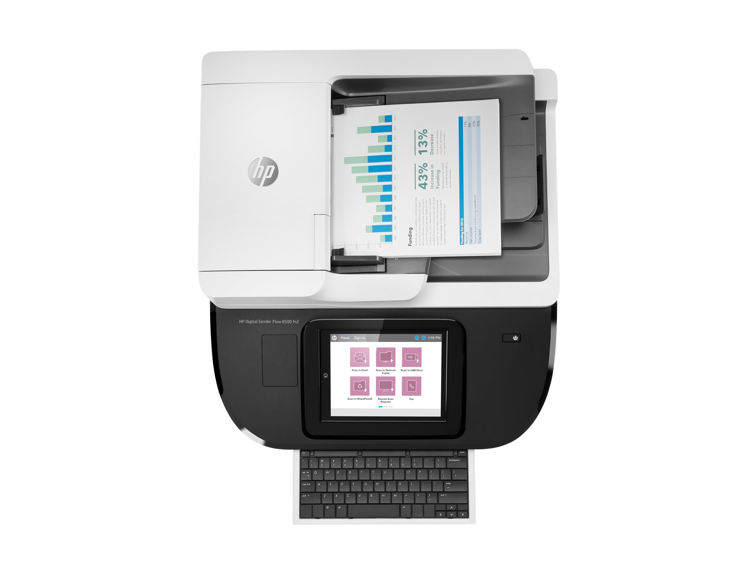 HP Digital Sender Flow 8500fn2 Dokumentenscanner Detailansicht
