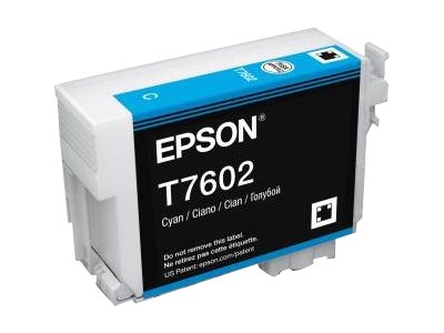 EPSON T7602 Tinte cyan hohe Kapazität im Einsatz